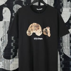 Palm Angels Men's round neck T-shirt with short sleeves